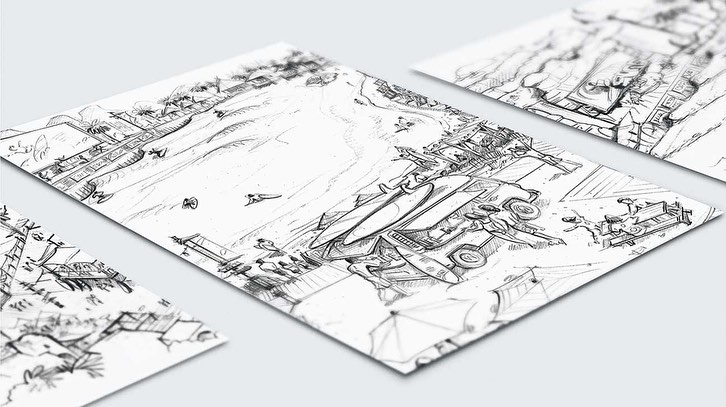 surf park design sketches